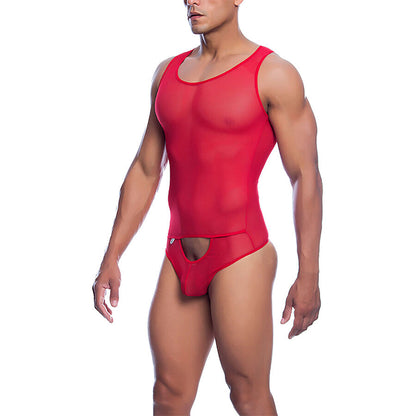 MOB - BODY TRANSPARENT ROUGE TAILLE S/M MOB