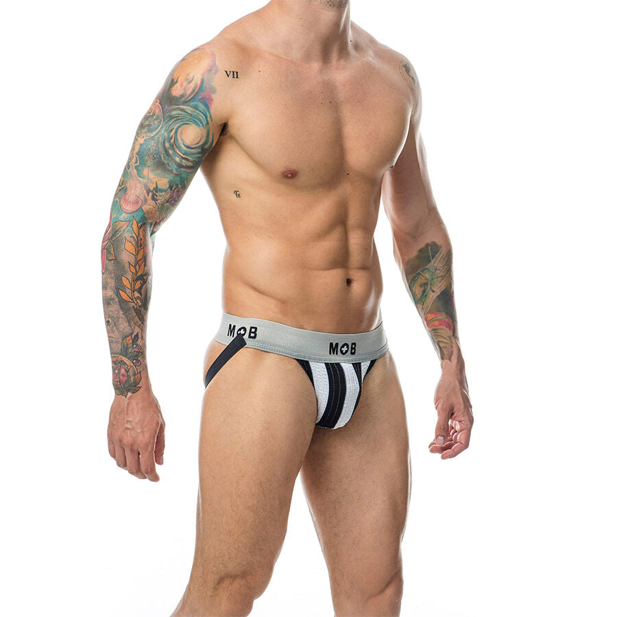 MOB - JOCK BLANC À RAYURES CLASSIQUES TAILLE S MOB