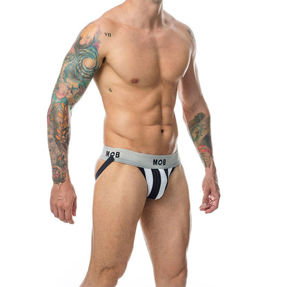 MOB - JOCK BLANC À RAYURES CLASSIQUES TAILLE S MOB