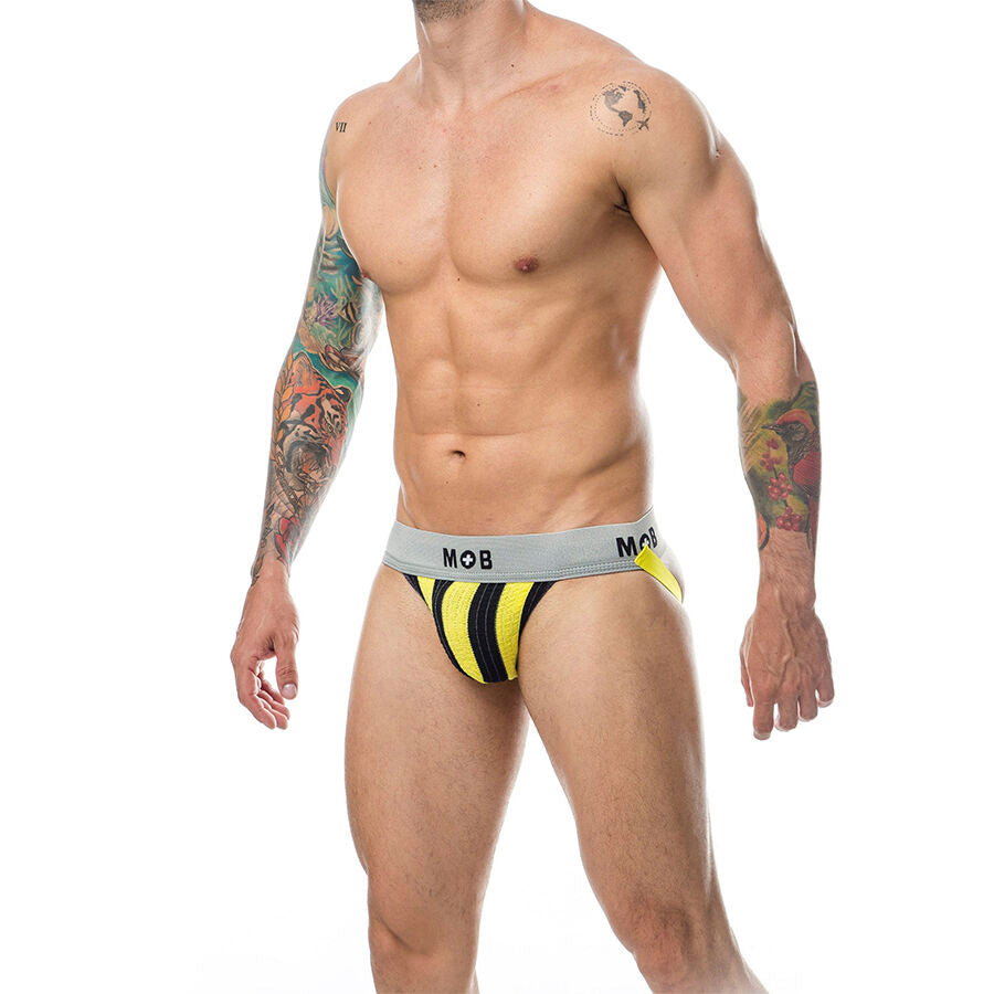 MOB - JOCK CLASSIQUE À RAYURES JAUNE TAILLE M MOB