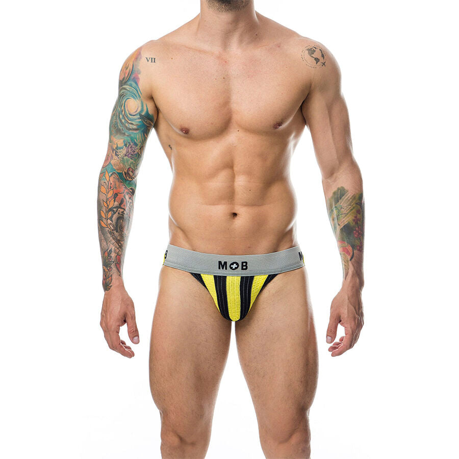 MOB - JOCK CLASSIQUE À RAYURES JAUNE TAILLE L MOB