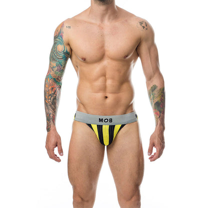 MOB - JOCK CLASSIQUE À RAYURES JAUNE TAILLE L MOB