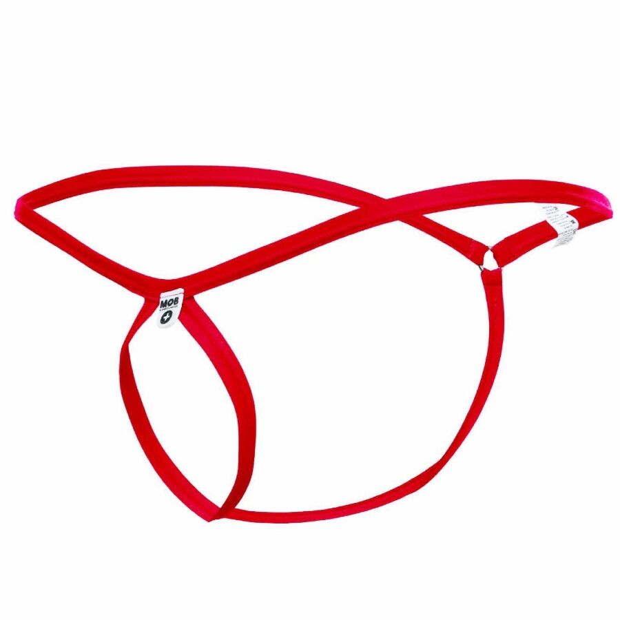 MOB - STRING ROUGE EN FORME DE LARME TAILLE S/M MOB