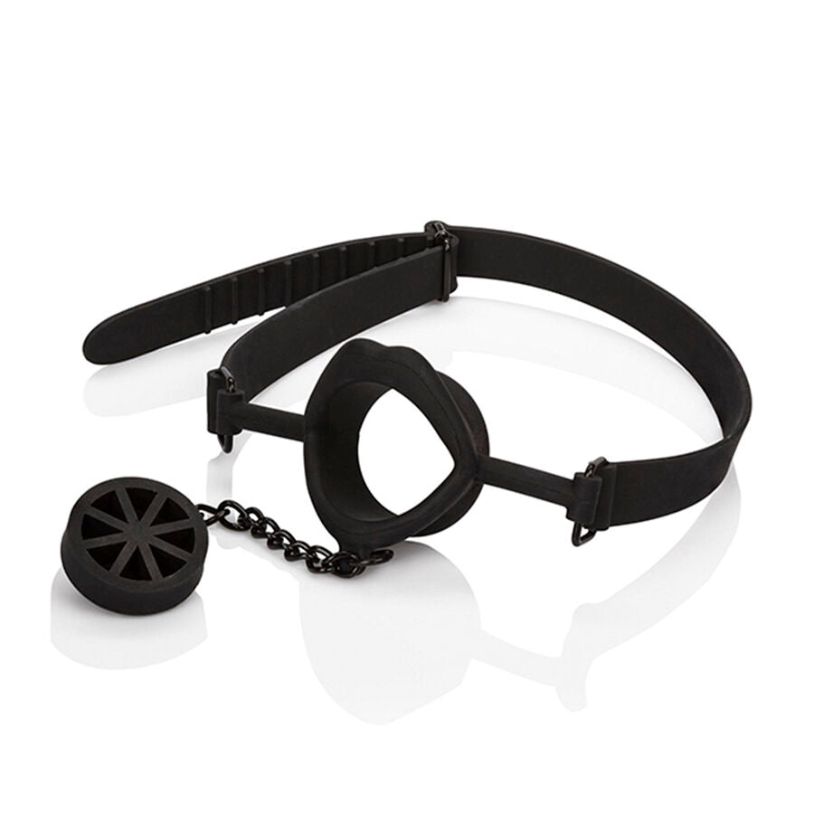 CALEXOTICS - SCANDAL BÂILLON AVEC PLUG EN SILICONE NOIR CALEXOTICS