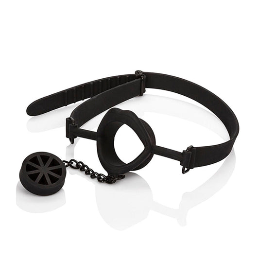 CALEXOTICS - SCANDAL BÂILLON AVEC PLUG EN SILICONE NOIR CALEXOTICS