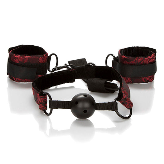 CALEXOTICS - SCANDAL BÂILLON BOULE RESPIRANT AVEC MENOTTES CALEXOTICS