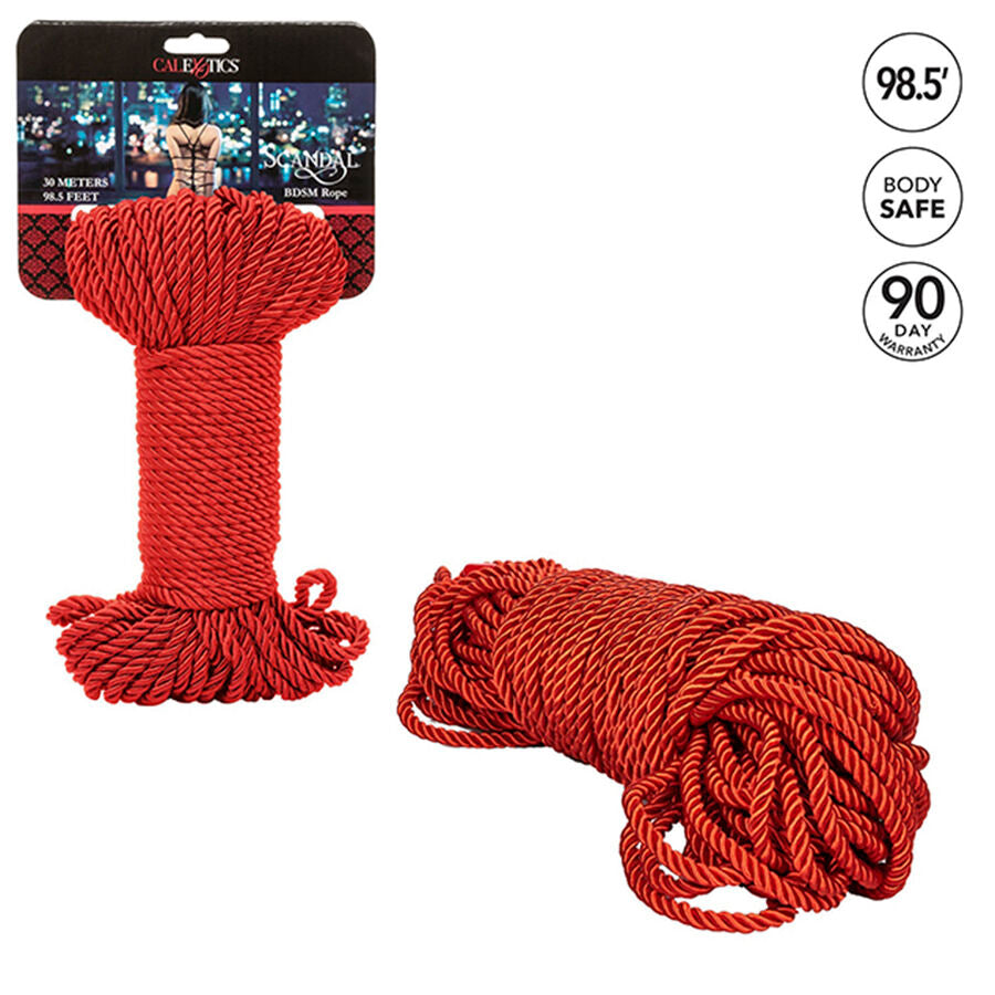CALEXOTICS - SCANDAL CORDE BDSM ROUGE 30 M CALEXOTICS