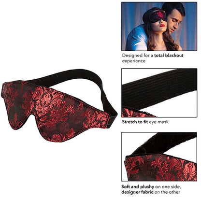 CALEXOTICS - MASQUE POUR LES YEUX OPAQUE SCANDAL AVEC DÉTAILS ROUGES CALEXOTICS