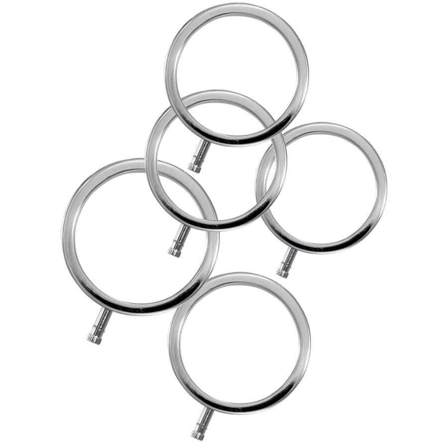 ELECTRASTIM - ELECTRARINGS ANNEAUX PÉNIS EN MÉTAL PACK DE 5 ELECTRASTIM