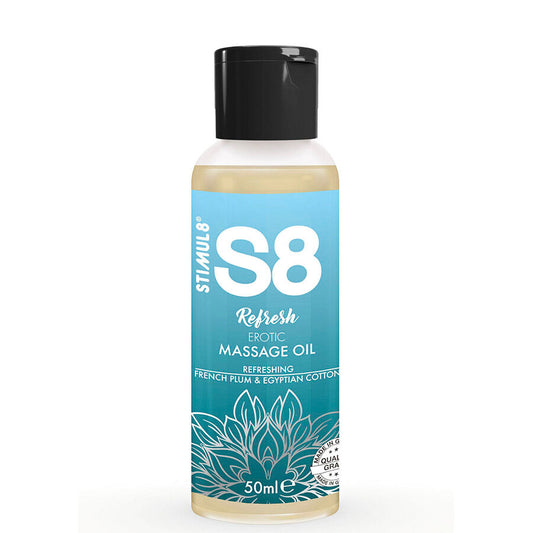 STIMUL8 - S8 REFRESH HUILE DE MASSAGE ÉROTIQUE AU COTON 50 ML STIMUL8