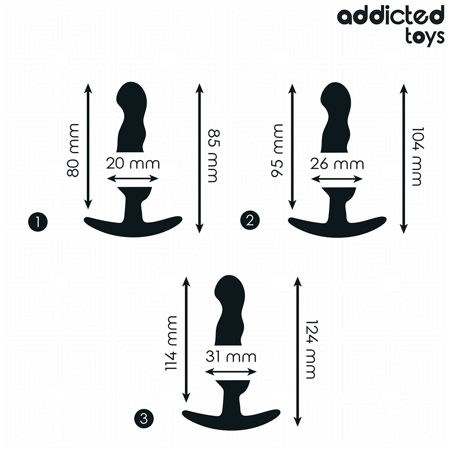 ADDICTED TOYS - LOT DE 3 PLUG ANAL MODÈLE 1 ADDICTED TOYS