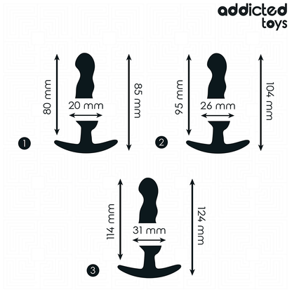 ADDICTED TOYS - LOT DE 3 PLUG ANAL MODÈLE 1 ADDICTED TOYS