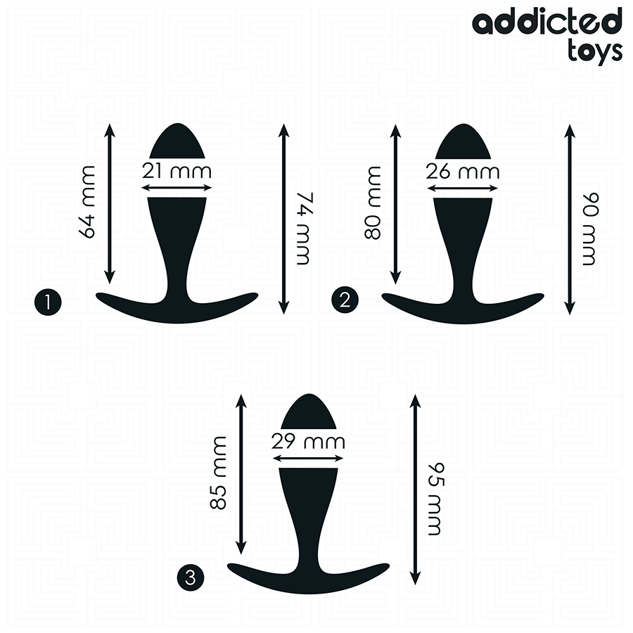 ADDICTED TOYS - LOT DE 3 PLUG ANAL MODÈLE 2 ADDICTED TOYS