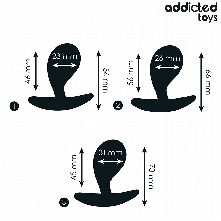 ADDICTED TOYS - LOT DE 3 PLUG ANAL MODÈLE 3 ADDICTED TOYS