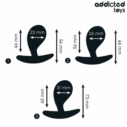 ADDICTED TOYS - LOT DE 3 PLUG ANAL MODÈLE 3 ADDICTED TOYS