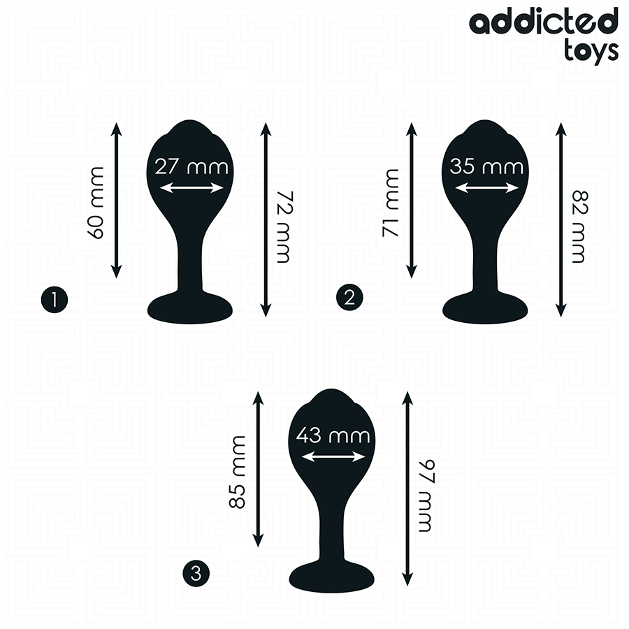 ADDICTED TOYS - LOT DE 3 PLUG ANAL AVEC BIJOU ADDICTED TOYS