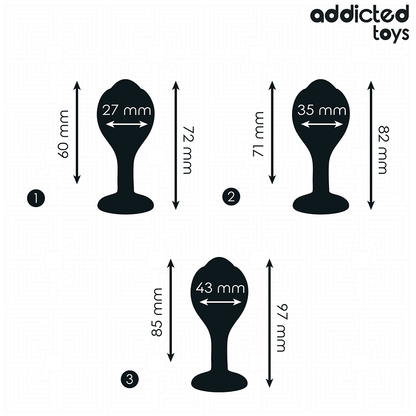 ADDICTED TOYS - LOT DE 3 PLUG ANAL AVEC BIJOU ADDICTED TOYS