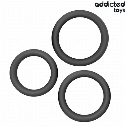ADDICTED TOYS - LOT D'ANNEAUX PLATS EN SILICONE ADDICTED TOYS