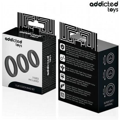 ADDICTED TOYS - LOT D'ANNEAUX PLATS EN SILICONE ADDICTED TOYS