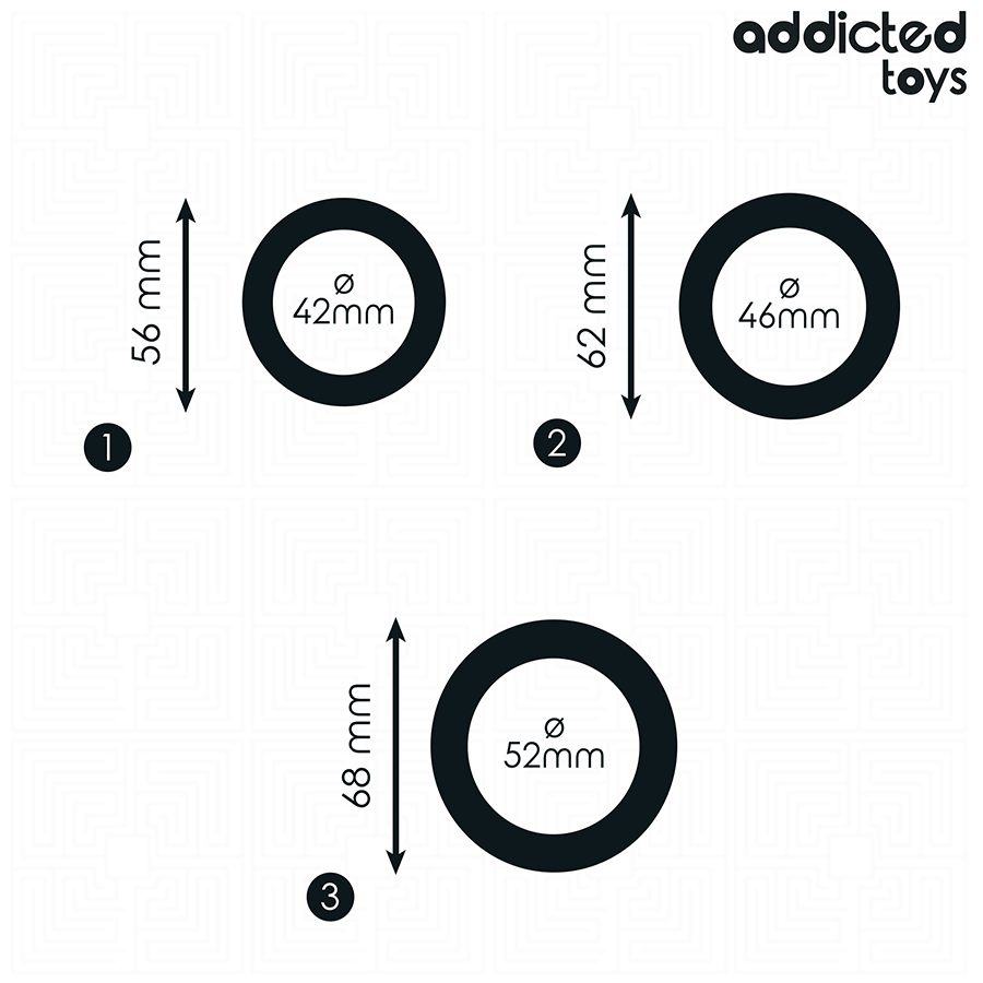 ADDICTED TOYS - LOT D'ANNEAUX PLATS EN SILICONE ADDICTED TOYS