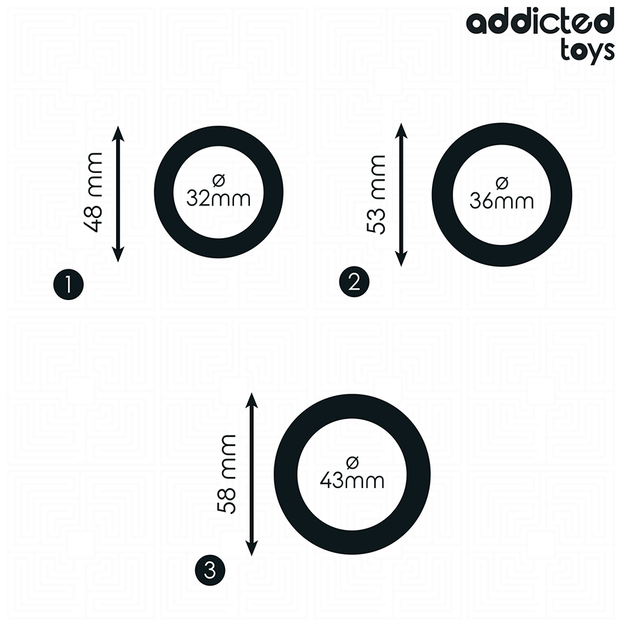 ADDICTED TOYS - LOT DE ANNEAUX EN SILICONE MODÈLE 1 ADDICTED TOYS