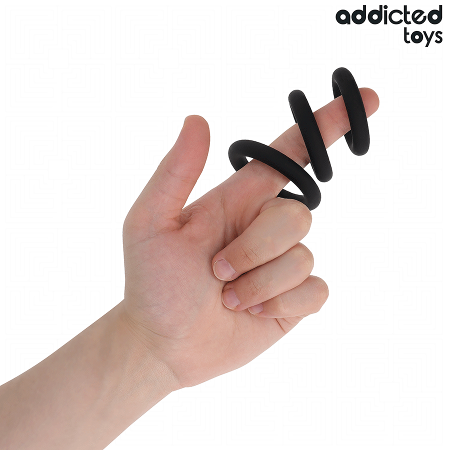 ADDICTED TOYS - LOT DE ANNEAUX EN SILICONE MODÈLE 1 ADDICTED TOYS
