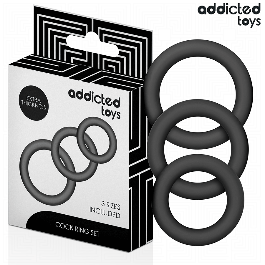 ADDICTED TOYS - LOT DE ANNEAUX EN SILICONE MODÈLE 1 ADDICTED TOYS