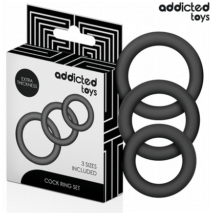 ADDICTED TOYS - LOT DE ANNEAUX EN SILICONE MODÈLE 1 ADDICTED TOYS