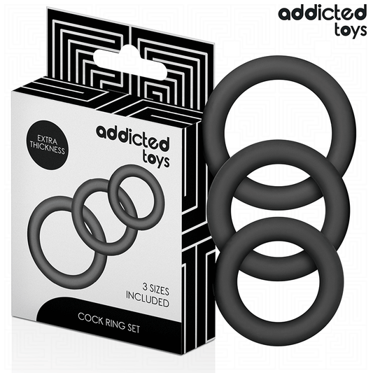 ADDICTED TOYS - LOT DE ANNEAUX EN SILICONE MODÈLE 1 ADDICTED TOYS