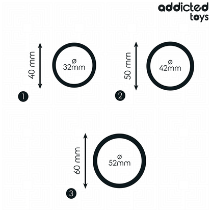ADDICTED TOYS - LOT DE ANNEAUX EN SILICONE MODÈLE 2 ADDICTED TOYS