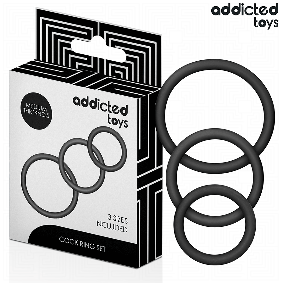ADDICTED TOYS - LOT DE ANNEAUX EN SILICONE MODÈLE 2 ADDICTED TOYS