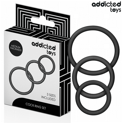 ADDICTED TOYS - LOT DE ANNEAUX EN SILICONE MODÈLE 2 ADDICTED TOYS