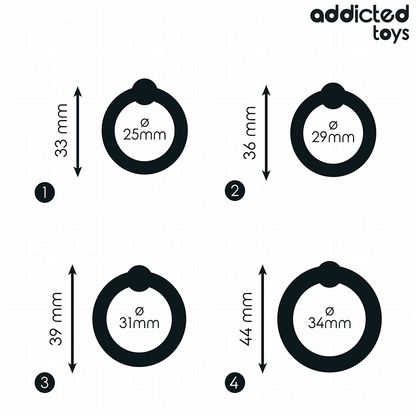ADDICTED TOYS - LOT D'ANNEAUX EN SILICONE À PRESSION ADDICTED TOYS