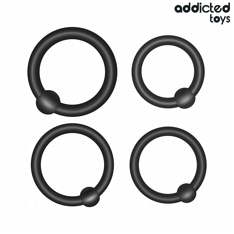 ADDICTED TOYS - LOT D'ANNEAUX EN SILICONE À PRESSION ADDICTED TOYS