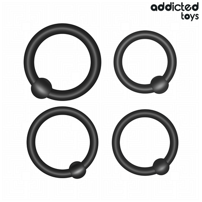 ADDICTED TOYS - LOT D'ANNEAUX EN SILICONE À PRESSION ADDICTED TOYS