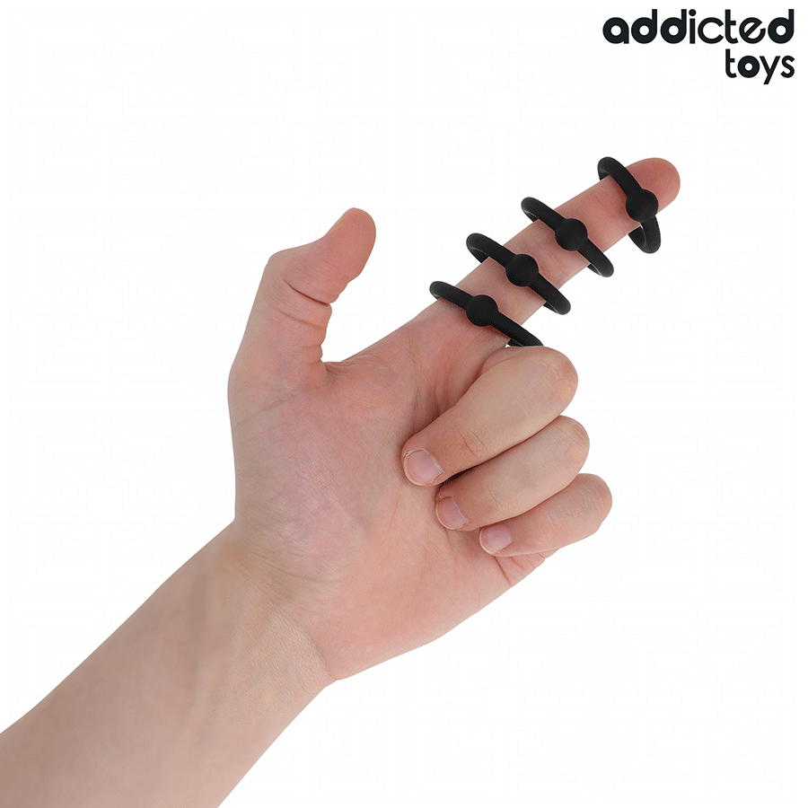 ADDICTED TOYS - LOT D'ANNEAUX EN SILICONE À PRESSION ADDICTED TOYS
