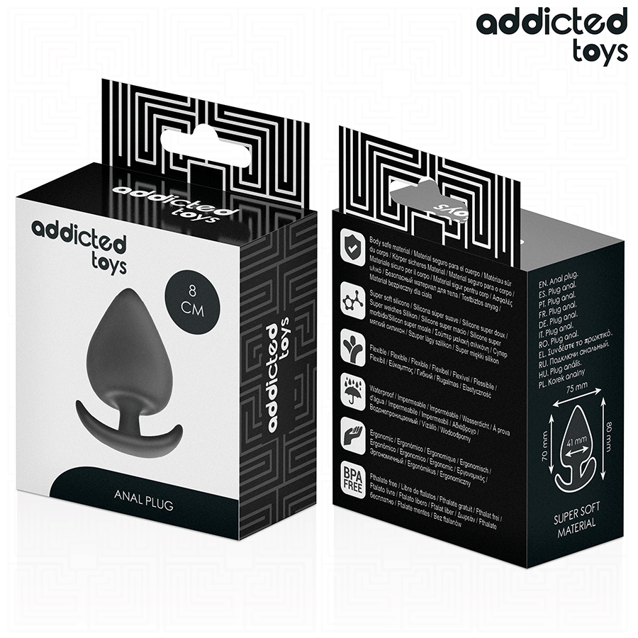 ADDICTED TOYS - PLUG ANAL TAILLE L 8 CM ADDICTED TOYS