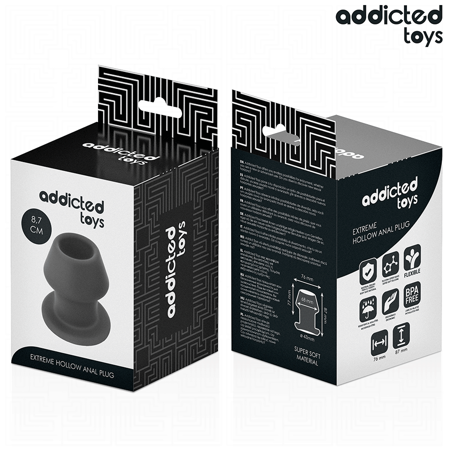 ADDICTED TOYS - PLUG ANAL CREUX EXTRÊME TAILLE M 8,7 CM ADDICTED TOYS