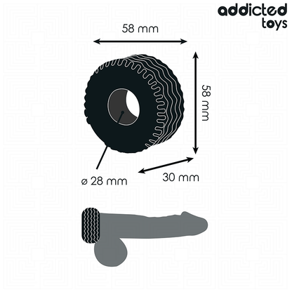 ADDICTED TOYS - ANNEAU PÉNITENSIF EXTRA ÉPAIS ADDICTED TOYS