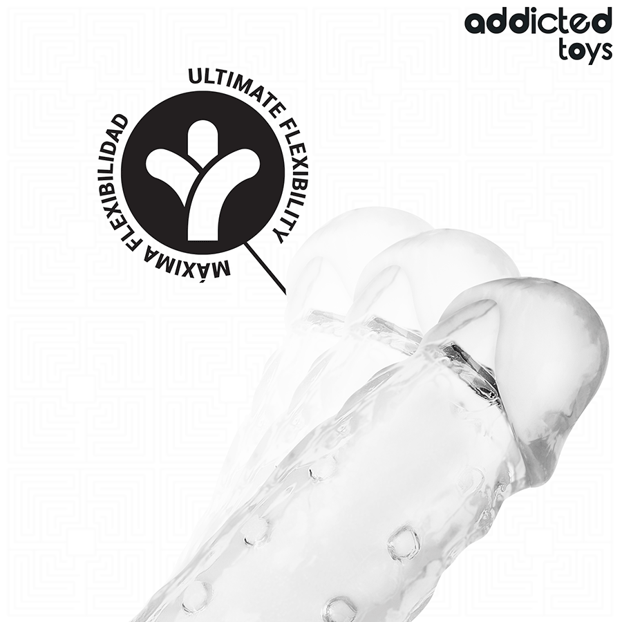 ADDICTED TOYS - GAINE PÉNIS TRANSPARENTE TAILLE M 27 CM ADDICTED TOYS