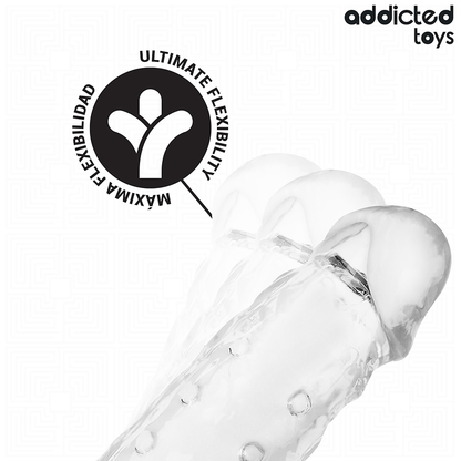 ADDICTED TOYS - GAINE PÉNIS TRANSPARENTE TAILLE M 27 CM ADDICTED TOYS