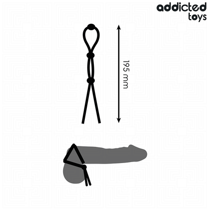 ADDICTED TOYS - CORDE EN SILICONE POUR LE PÉNIS À TRIPLE BOUCLE ADDICTED TOYS