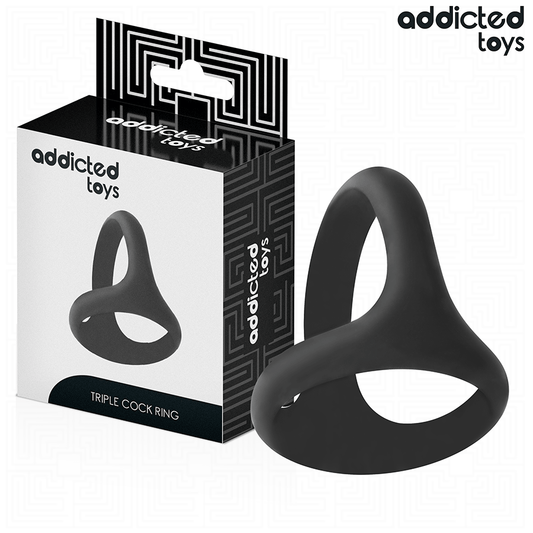 ADDICTED TOYS - ANNEAU PÉNIS TRIPLE ÉPAIS ADDICTED TOYS