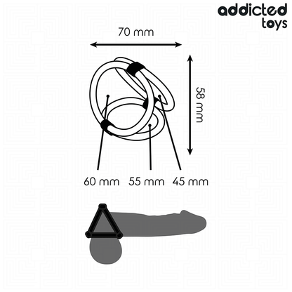ADDICTED TOYS - ANNEAU PÉNIS TRIPLE ADDICTED TOYS