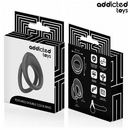 ADDICTED TOYS - ANNEAU PÉNIS À DOUBLE TEXTURE ADDICTED TOYS