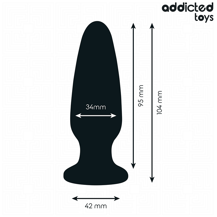ADDICTED TOYS - PLUG ANAL AVEC BIJOU TAILLE M 10,4 CM ADDICTED TOYS