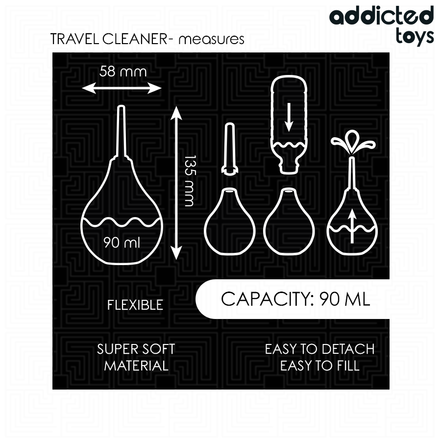 ADDICTED TOYS - NETTOYANT ANAL DE VOYAGE TAILLE S 90 ML ADDICTED TOYS