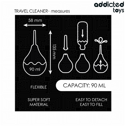 ADDICTED TOYS - NETTOYANT ANAL DE VOYAGE TAILLE S 90 ML ADDICTED TOYS