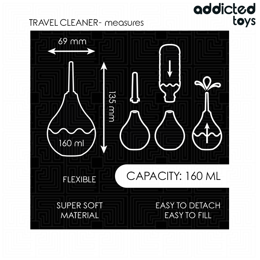 ADDICTED TOYS - NETTOYANT ANAL DE VOYAGE TAILLE M 160 ML ADDICTED TOYS