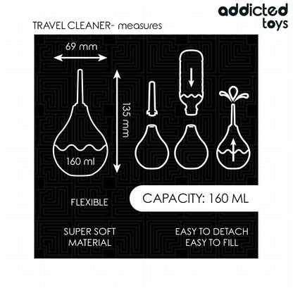 ADDICTED TOYS - NETTOYANT ANAL DE VOYAGE TAILLE M 160 ML ADDICTED TOYS